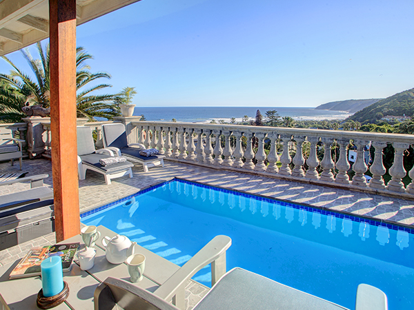 1st Floor private balcony with splash pool with sun panels.